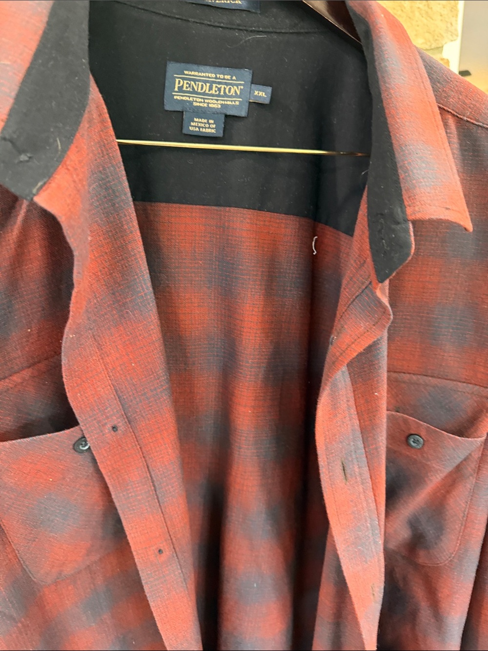 Pendleton Maverick Red & Black Plaid Shirt Jacket